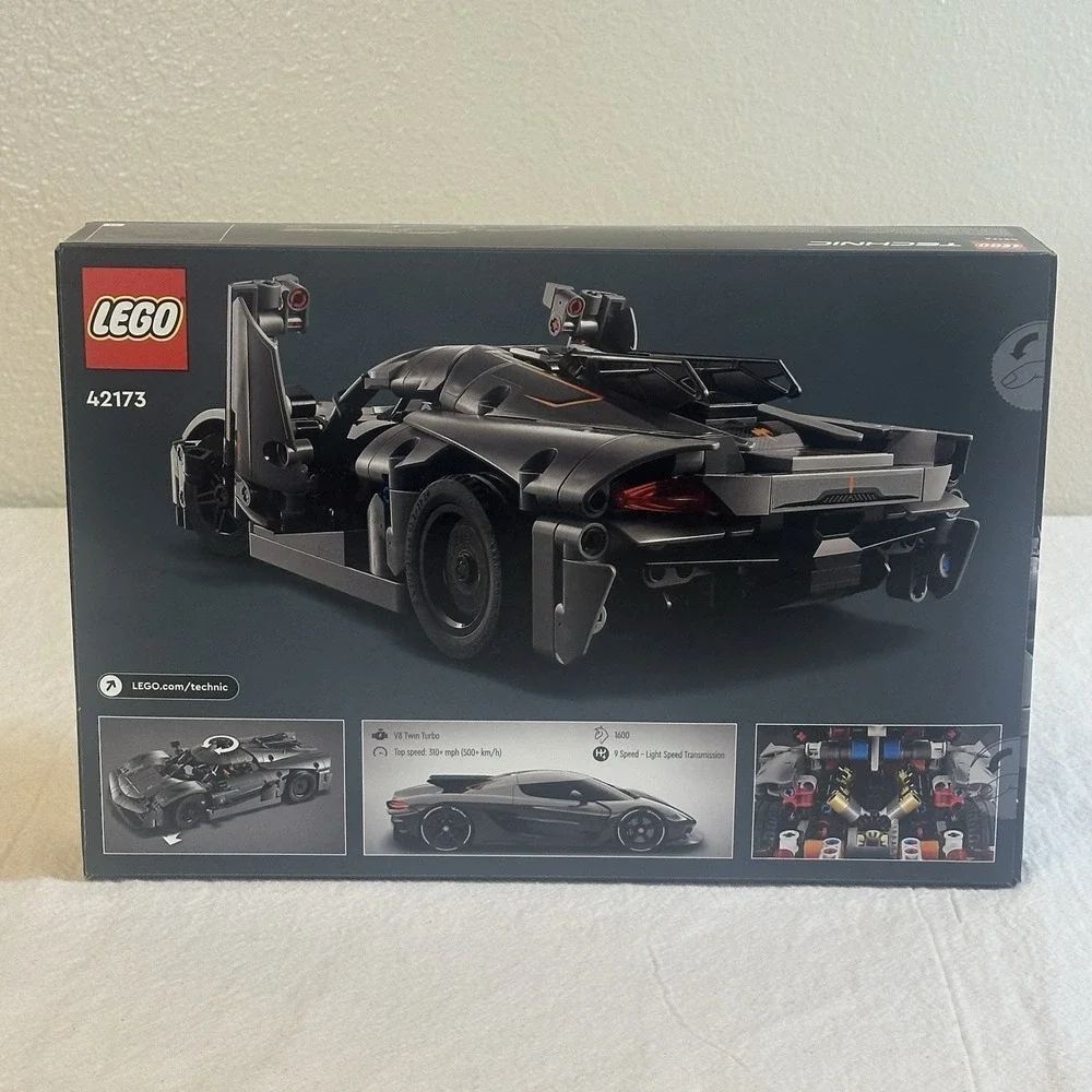 LEGO Technic Koenigsegg Jesko Absolut Grey Hypercar Sport Car 42173 Building Kit